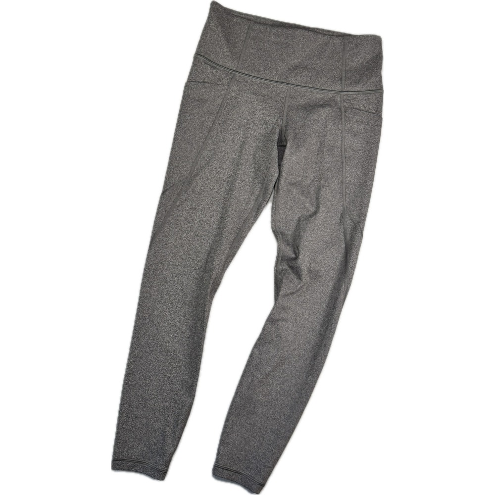 Athleta Stash Pocket Salutation Tight Women SP Gray High Rise Compression